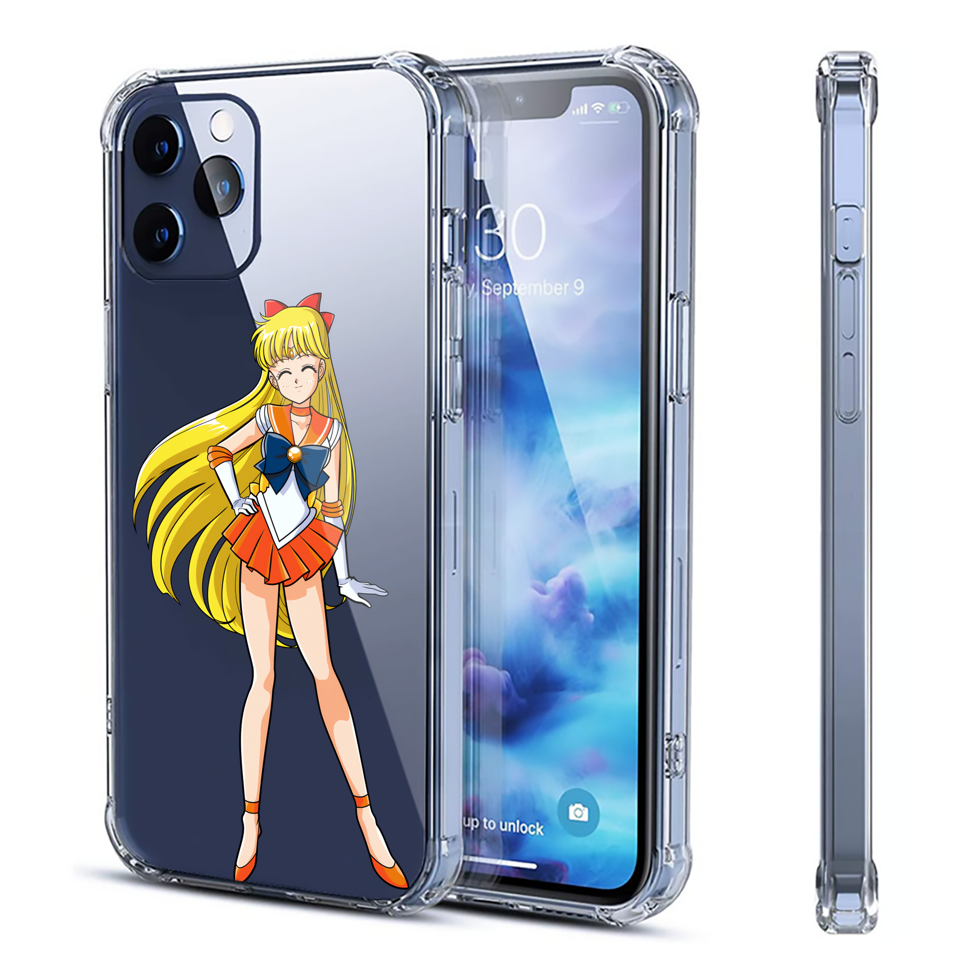 （画像用） 美少女戦士セーラームーン 愛野 美奈子 あいの みなこ Sailor Moon Aino Minako 【iPhone 12シリーズ対応】透明スマホケース（クリアソフトケース）